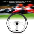 thumbnail image 3 of 320mm the Latest Carbon Fiber Racing Steer Modification Mini Drifting Steering Wheel (Silver）, 3 of 12