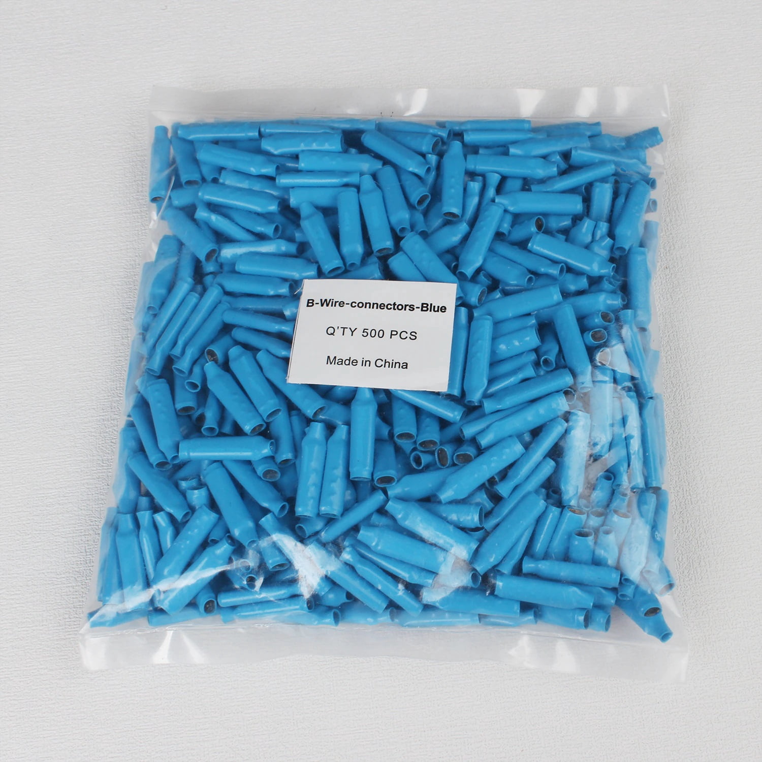Low Voltage Wire Connectors - B Connectors Silicone Filled Wet B Gel Telephone Alarm Wire Crimp Bean Type Splice for Low Voltage Application, Blue (500 PCS)