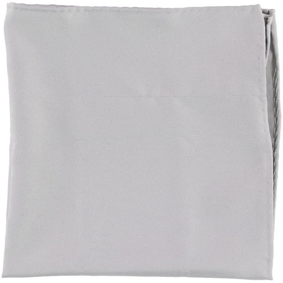 Countess Mara Mens Solid Smooth Pocket Square, Grey, OS