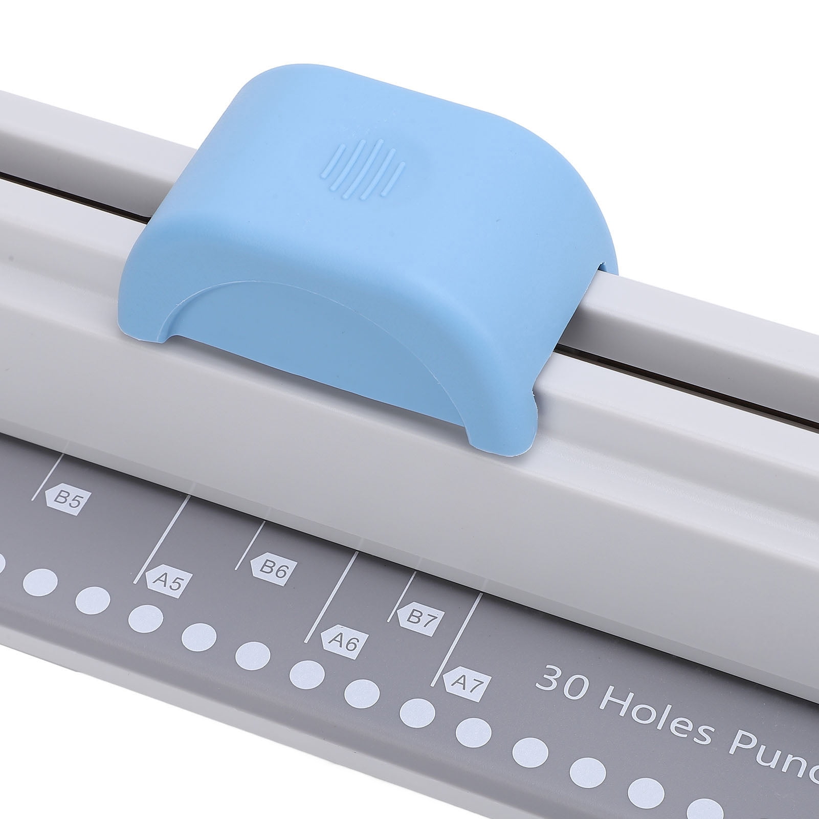 Riousery 30 Hole Punch 5 Sheet Capacity Hand Push Loose Leaf Paper Binding Punch for A4 B5 A5 B6 A6 B7 A7, Black, 18.5 inches / 47 cm