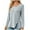 Gray, variant on Womens Fashion Tunic Tops Square-Neck Side Button Split Hem Ladies Solid Color Long Sleeve Neck Side Button Shirt Casual Loose Pullover Black