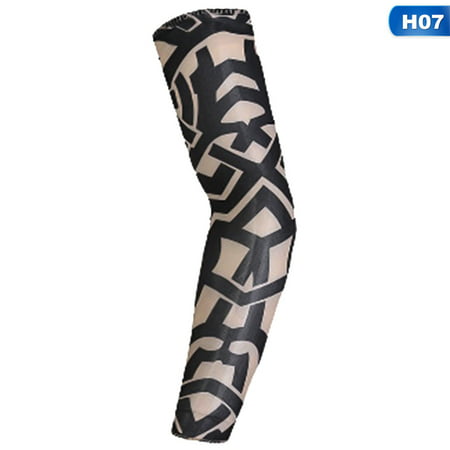 KABOER 1 PIECE Elastic Arm Sleeves Temporary 3D Tattoo Sleeve Body Arm Stockings Sleevelet Cool Body Art Arm Warmers Men (Best 3d Tattoos For Men)