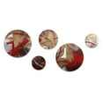 thumbnail image 2 of Designart "Afternoon Jazz IV" Music Jazz Round Metal Wall Art Set of 5 Piece - Round Wall Art Set, 2 of 5