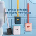 thumbnail image 1 of Juego de escobillas, escobilla de silicona, escobilla de silicona, escobilla de silicona, escobillas de baño y soporte sin taladrar, escobillas de baño y soporte de montaje en pared, escobilla de baño Adepaton ZYY-1686, 1 of 5