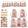 thumbnail image 4 of Juego de 24 bolsas de regalo con calendario de adviento, calendario de adviento navideño DIY, muñeco de Papá Noel, regalo de Navidad para niños, 4 of 5