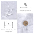 thumbnail image 4 of 100% Pure Linen Duvet Cover with Button Closure and Corner Ties Soft & Breathable - White King/Cal King, 4 of 7