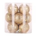 thumbnail image 1 of CNKOO Boules Chic Rouges Imprimé Solide Boules de Noël en Plastique 12 Unités (1.2”), 1 of 11