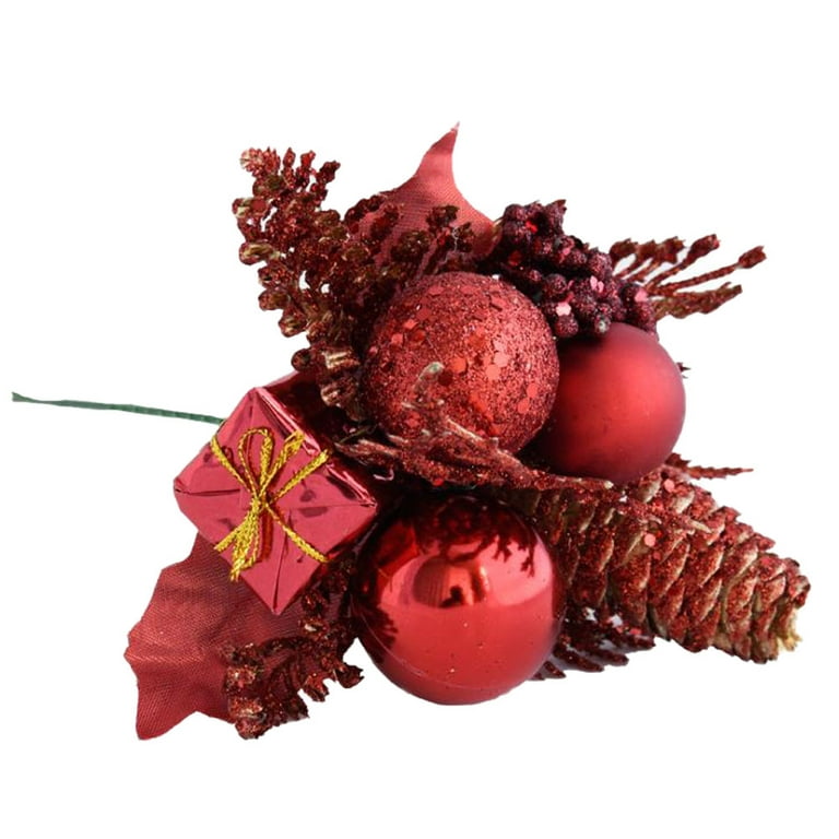 YIDEDE Christmas decoration mini pine cone small bouquet accessories  decoration floral holiday atmosphere decoration 