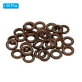 thumbnail image 3 of Unique Bargains 20mm Natural Wooden Rings, 30 Pack Wood Ring Round Linking Rings Wood Loop Circle for Craft, Dark Brown, 3 of 8