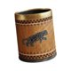 thumbnail image 5 of Cubo de basura con tapa abierta, 10 L/2,64 galones, contenedor decorativo para basura Oro leopardo, 5 of 9
