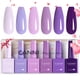 thumbnail image 1 of Set de esmaltes de uñas en gel CANNI, 6 unidades, 9 ml, sin hemas, color morado para mujer, 1 of 9