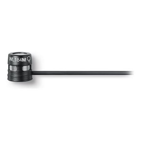 Shure WL184m Wired Condenser, Dynamic Microphone for Wireless Transmitter, Transportation, Black