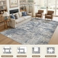 thumbnail image 2 of UERMEI 8'x10' Washable Area Rugs for Living Room, Modern Abstract Printed Carpet, Non Slip Indoor Rug for Bedroom Home Decor Carpets, Speckles Blue, 2 of 11