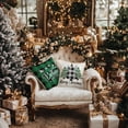 thumbnail image 4 of Merry Christmas Throw Pillow Covers 18x18 Inch Set of 4, Xmas Trees Truck Buffalo Plaid Believe Farmhouse Decorative Cushion Cases for Home Decoration G421-18, 4 of 6