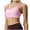 Pink, variant on Women's Fixed Strappy Bare Sports Bra Back Elasticated Yoga Top Detachable Fitness Tank Top Nursing Bra, Size S-XL