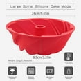thumbnail image 2 of CNKOO 2 Pcs Silicone Non-Stick Flower Fluted Tube Cake Pan for Baking  9.5 inch, 2 of 11