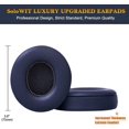 thumbnail image 3 of Almohadillas de repuesto para auriculares inalámbricos supraurales Beats Solo 2 y Solo 3, almohadillas con cuero proteico suave, grosor adicional, 3 of 4