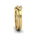 thumbnail image 4 of 0.50 Ct Round Cut Moissanite Accent Stone Engagement 925 Sterling Silver Gold Vermeil Women Ring, 4 of 8