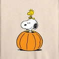 thumbnail image 3 of Peanuts - Snoopy Woodstock Pumpkin - Women's Lightweight French Terry Long Sleeve Shirt, 3 of 6