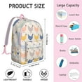 thumbnail image 5 of Waterproof Farm Chicken Backpack, Lightweight School Bag Featuring Cute Cartoon Rooster and Hen Pattern, 5 of 5