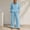 Sky Blue, variant on Gamivast Sweatsuits 2 Piece Set for Women Half Zip Pullover Sweatshirt Wide Leg Pants Two Piece Fall Winter Activewear Sky Blue L