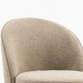 thumbnail image 5 of Kidol & Shellder Modern Swivel Accent Chair with Solid Wood Frame & Boucle Fabric Multi-Use Dining Chair, Vanity Makeup Seat - Easy Assembly Upholstered Chair, Coffee, 5 of 6