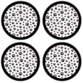 thumbnail image 2 of Silicone Non-Slip Drink Coasters with Removable Printed Absorbent Felt Pad - Set of 4 - Dog Paws & Hearts Toss, 2 of 3