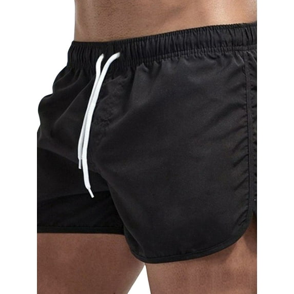 DYMADE Men's Activewear Solid Elastic Waist Draw String Casual Summer Walkshorts Shorts