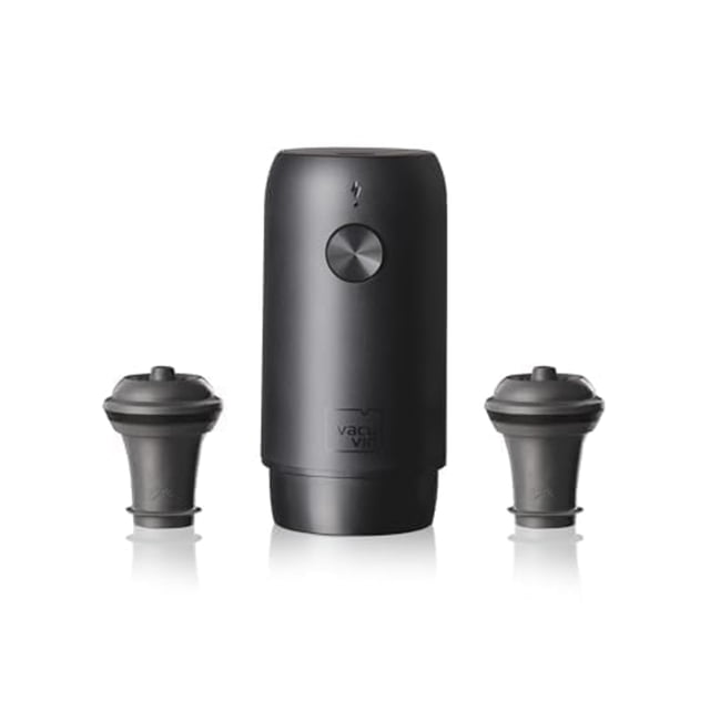 Bomba Wine Saver Vacu Vin eléctrica con 2 tapones de vacío