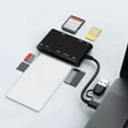 thumbnail image 2 of USB C USB 3.0 Multi Card Reader 6 in 1 Smart/MS/M2/TF/SIM/SD Picture Card Reader Emory Stick Pro Duo Adapter, 2 of 8