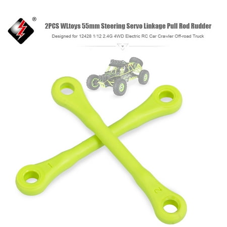 Dc Servo Drive - 2PCS WLtoys Steering Servo Linkage Pull Rod Rudder 55mm for 12428 1/12 2.4G 4WD Electric RC Car Crawler