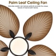 thumbnail image 3 of Ventilador de techo Wiviniya Tropical Palm Leaf de 52 pulgadas con luces, 3 of 9