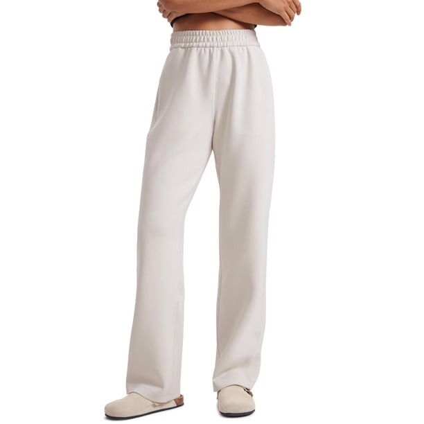 Pantalones deportivos CRZ YOGA SoftAura de pierna ancha modales para mujer blancos XS