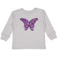 thumbnail image 3 of Inktastic Purple Ink Butterfly Boys or Girls Long Sleeve Toddler T-Shirt, 3 of 5