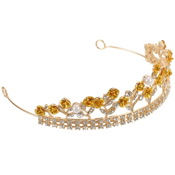 DINHEAROM Bride Crown Wedding Headpiece 1Pack 5.7x5.7x1.8in