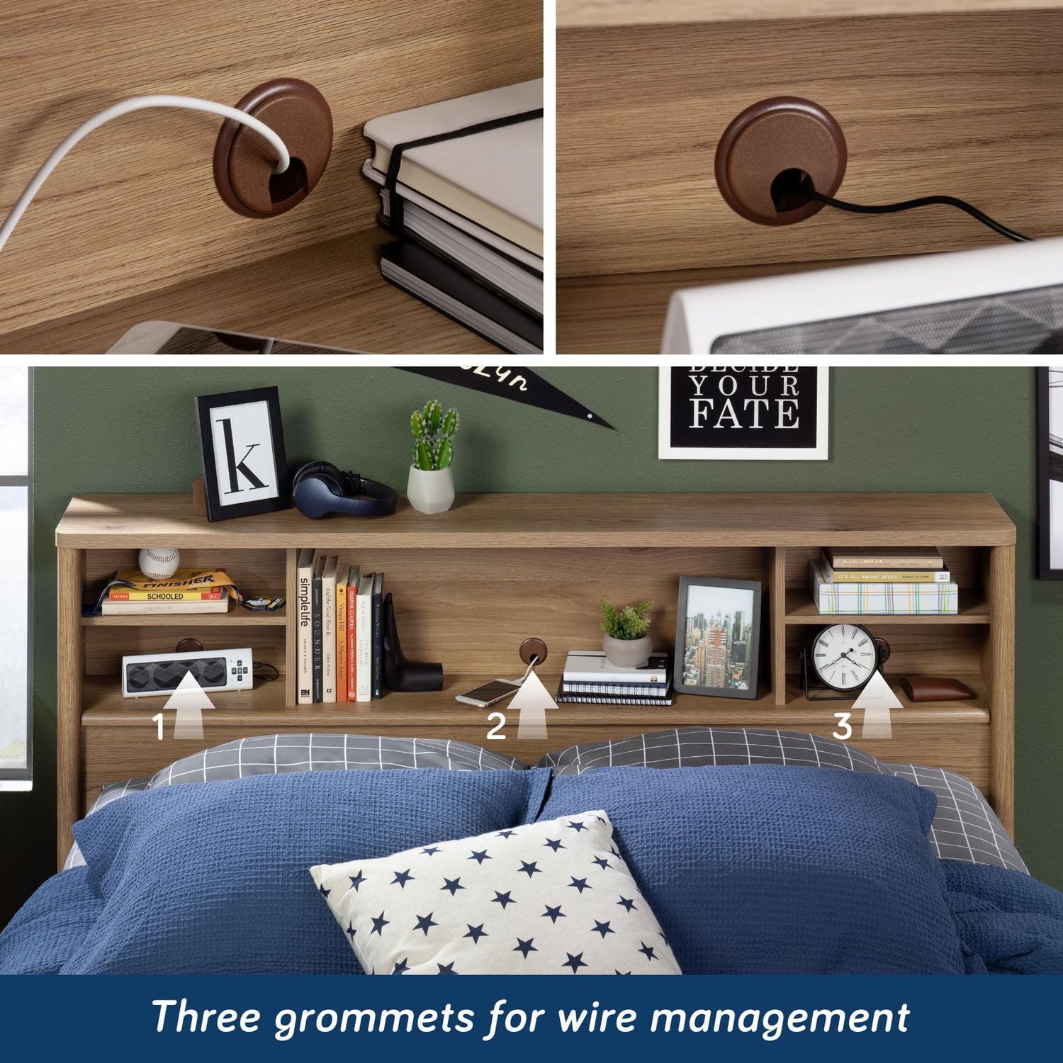 Sauder La Collection Dover Edge Tête de lit