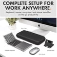 thumbnail image 3 of X9 Performance Foldable Keyboard and Mouse Wireless - (BT + 2.4Ghz) - Carrying Case, Phone Stand, Full Sized 106 Keys, Rechargeable - Portable Travel Bluetooth Keyboard and Mouse Set - Space Gray, 3 of 8