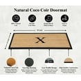 thumbnail image 3 of A1HC First Impression Natural Rubber Coir Molded 18-inch x 48-inch Monogrammed Double Doormat, 3 of 6