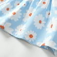 thumbnail image 7 of Kucnuzki Infant Baby Girl Clothes 12 Months Spring Summer Dress 18 Months Sleeveless Cute Daisy Prints Bowknot Sundress Hat 2PCS Set Blue 12-18 Months, 7 of 7