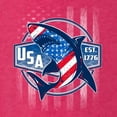 thumbnail image 6 of Wild Bobby Great White Shark USA Since 1776 Women Tri-Blend Racerback Tank Top, 6 of 6