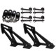 thumbnail image 4 of Trunk Racing Tail Spoiler Mounting Bracket 1 Set For Automobile Enhancement 19X16cm Black Aluminum Alloy Wear Resistance, 4 of 4