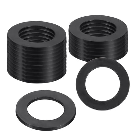 Uxcell 18Pcs Rubber Washers, 1 9/16 OD x 1 ID x 0.1" Thickness Flat Washers