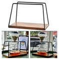 thumbnail image 5 of Coffee Dripper Filter Wooden Base Essential Tool Lightweight for Coffee Lovers Black Metal Accessory Durable 20.1x11cm Base, 5 of 8