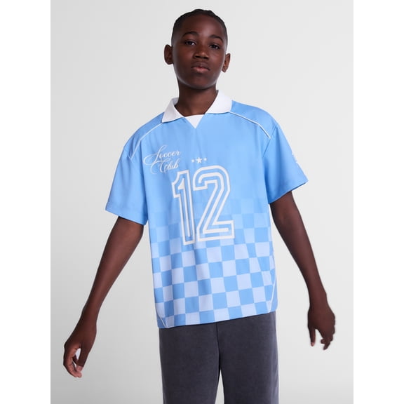 Weekend Academy Boys Soccer Jersey with Short Sleeves, Sizes 4-18