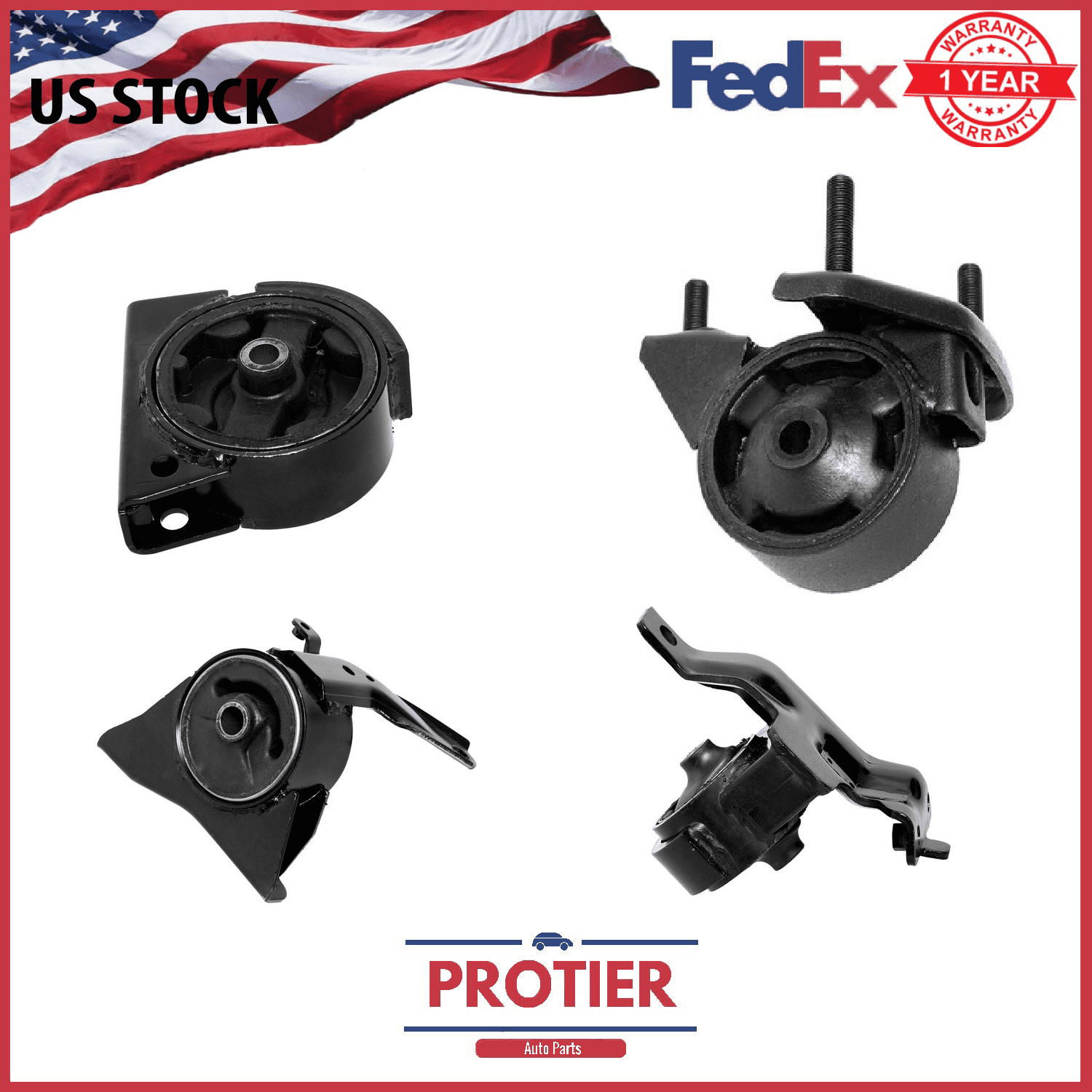 Engine Motor & Trans Mount Set 3PCS 1993-1997 for Toyota Corolla 1.8L for Auto.
