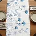 thumbnail image 5 of Table Runners 72 Inches Long Dress Scarves, Blue Spring Floral Farmhouse Kitchen/Dining Table Runner, Coffee Tablerunners, Summer Flowers Botanical Elegant 16x72 Inch, 5 of 9