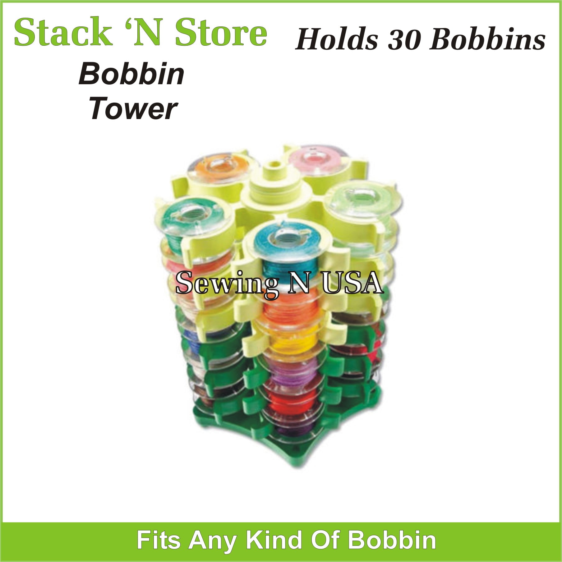 Stack 'n Store Bobbin Tower Stores Up To 30 Bobbins Fit All