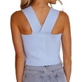 thumbnail image 2 of Summer Sleeveless Square Neck Solid Color Slim Fit Tank Tops, 2 of 6