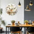 thumbnail image 5 of Silent Wall Clocks Battery Operated, White Vintage Magnolia Flowers Round Decorative Wall Clock for Living Room Bedroom Kitchen Bathroom Classroom Decor, 14 Inch Rustic Floral Botanical, 5 of 8