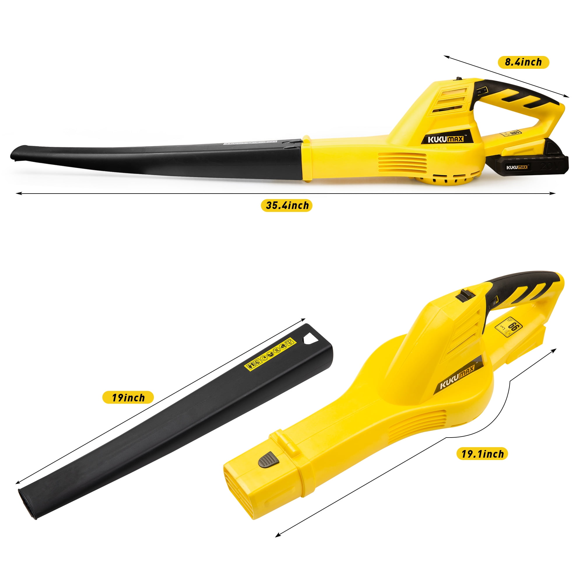 IPOW 20V 130 MPH 6 Speed Cordless Leaf Blower Sweeper, 2.0Ah Battery and Charger Included